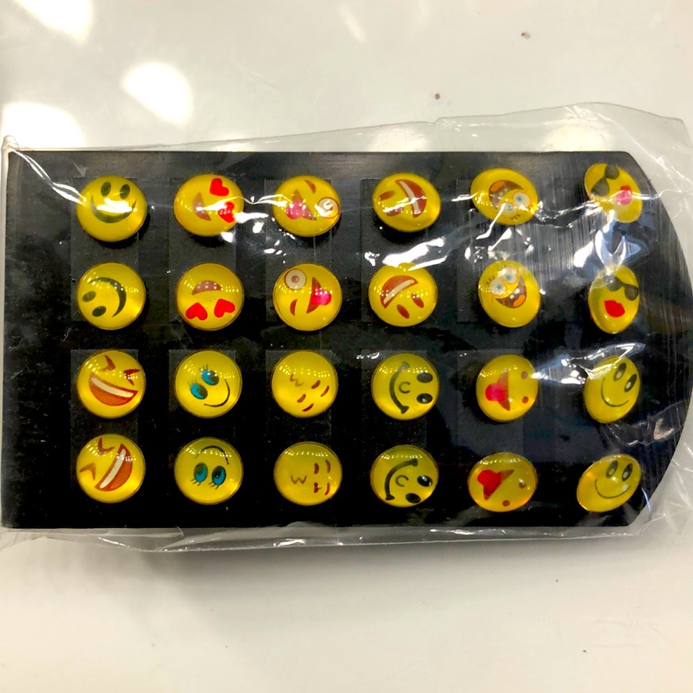 Emoji Earrings - 12 pairs